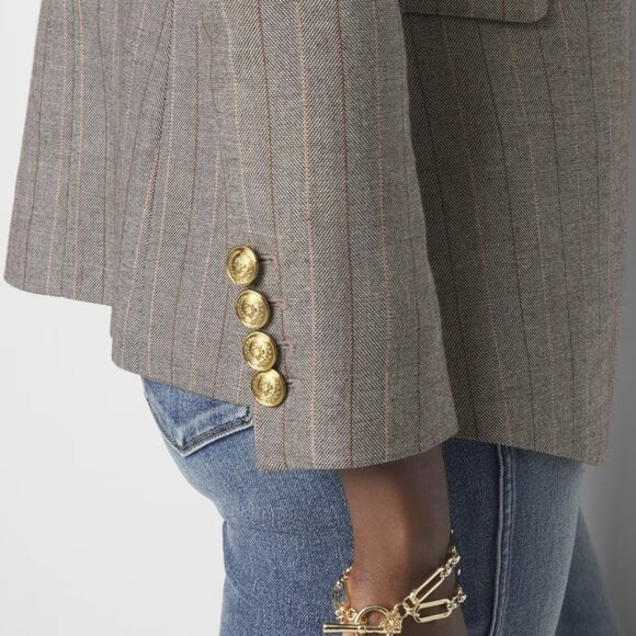 White House Black Market - Herringbone Studio Blazer- Size 0 - Picture 2 of 4